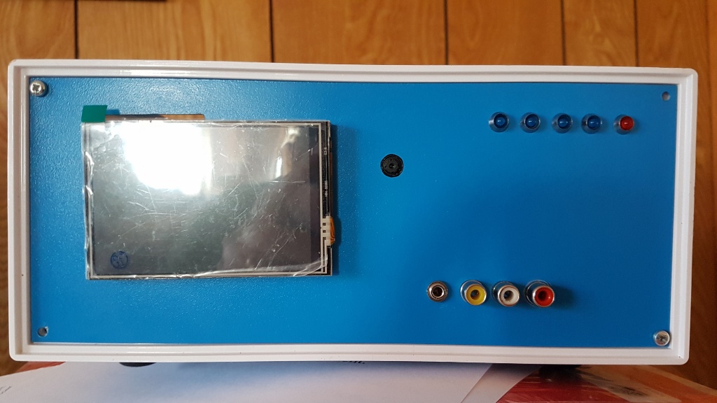 Front panel, not distorted as it appears in photo.