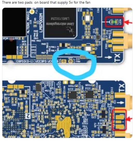 Fan supply pads - from a tweet by John G7JTT