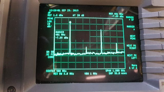 Programmed with -1dBm output but get -7.5dBm