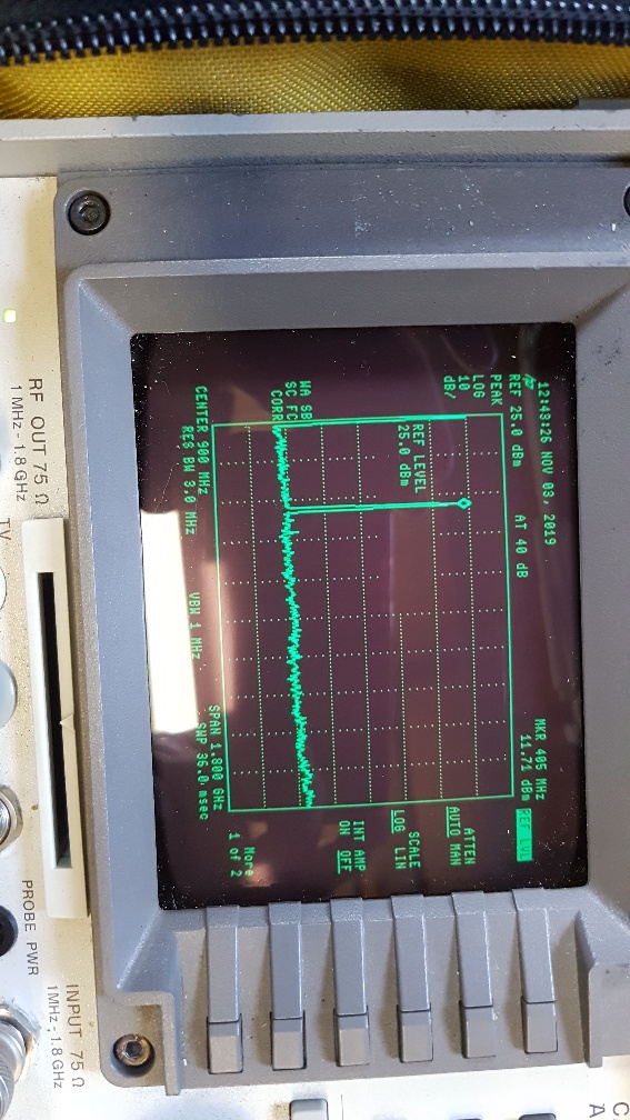 Spectrum at 405MHz at the LPF