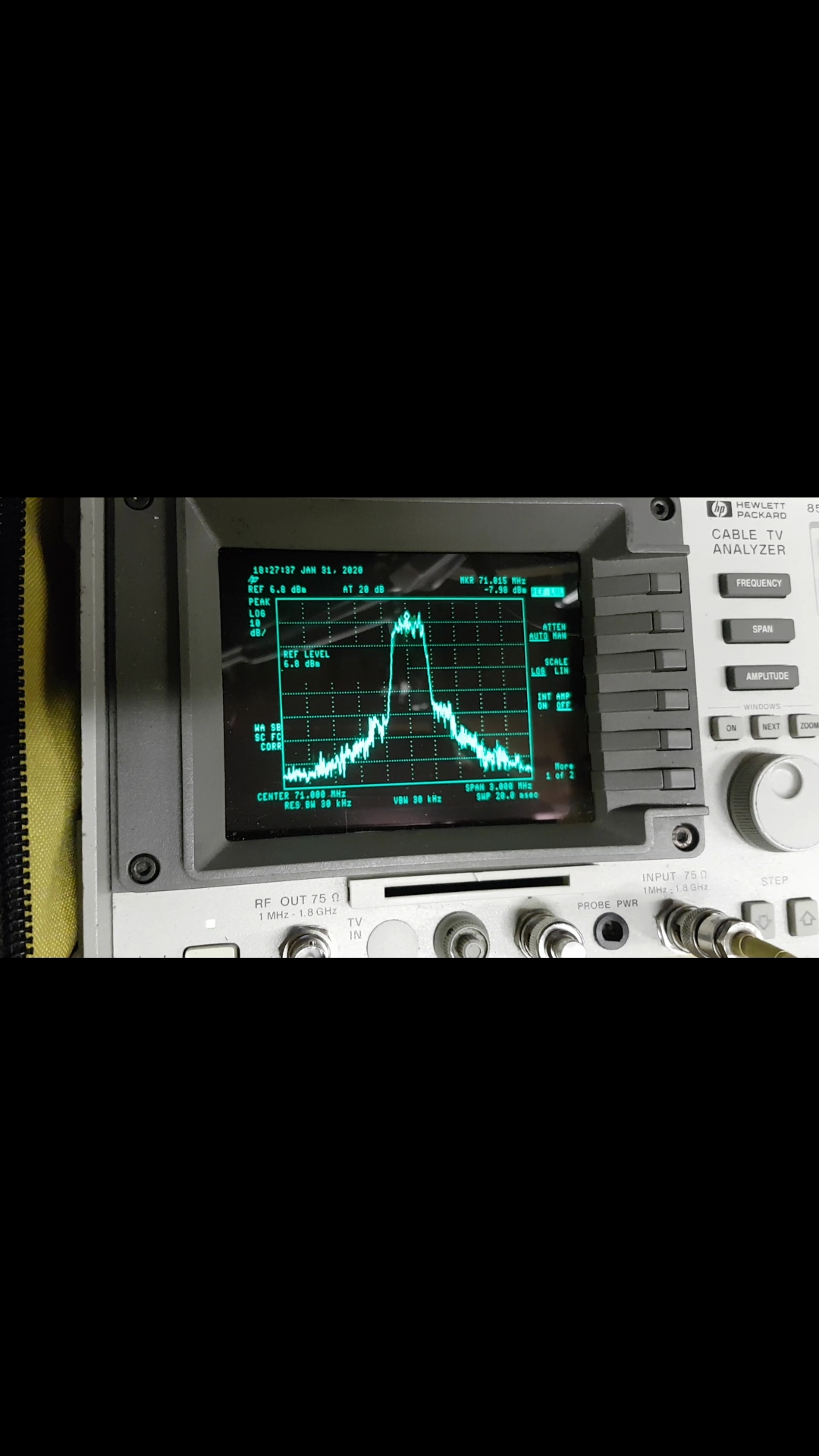 71MHz output barefoot Portsdown 2019.