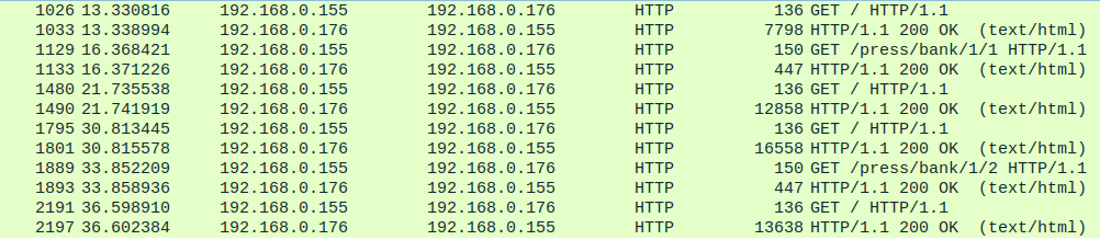 Packet capture output0netcommand=/press/bank/1/8 commented out