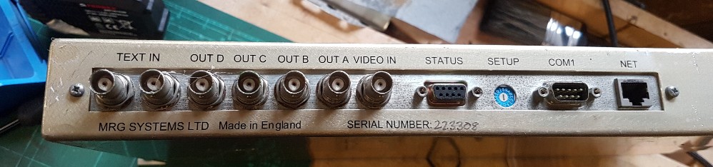 teletext inserter rear panel